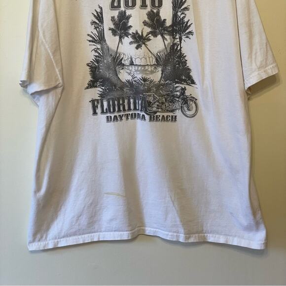 Bike Week 2XL 2010 Gildan short sleeve t-shirt motorcycle biker white tropical - Picture 8 of 9